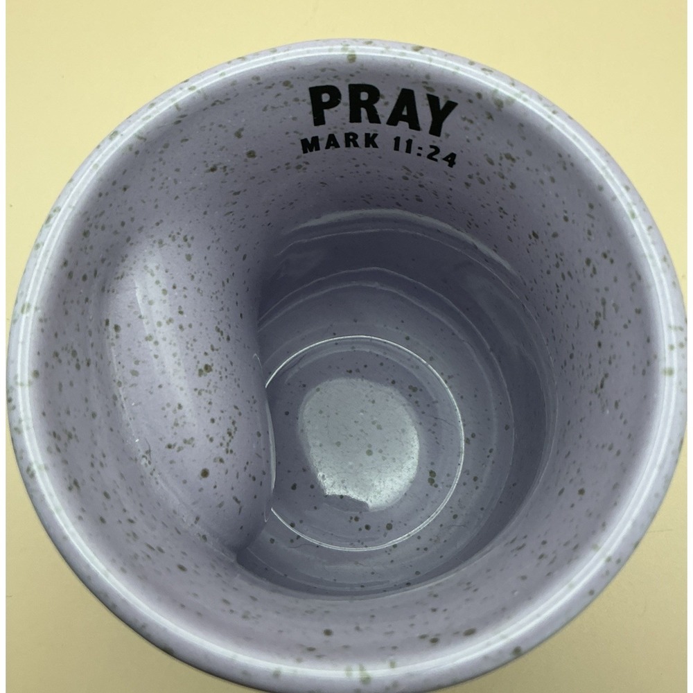 Lighthouse Christian Products Handwarmer Mug Speckled Lavender, PRAY Mark 11:24 - Picture 6 of 9